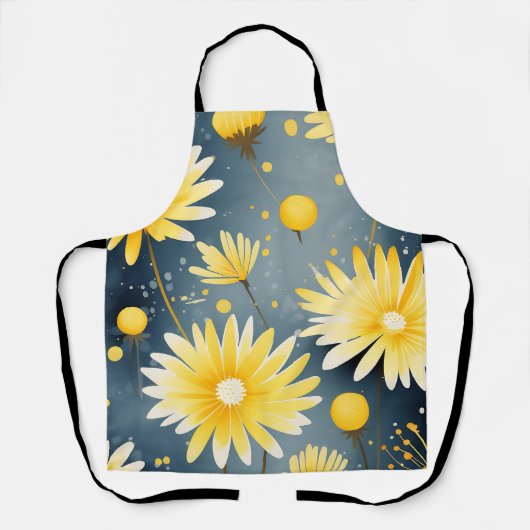 Energetische chrysant Waterverf Schort (Voorkant)