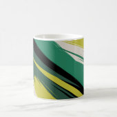 Energetische groene strepen koffiemok (Center)