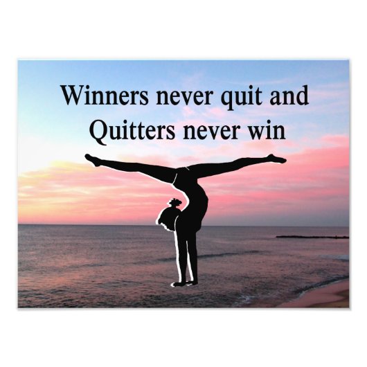 ENERGETISCHE GYMNAST FOTO AFDRUK (Voorkant)