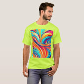 Energetische harmonie in vorm t-shirt (Voorkant volledig)
