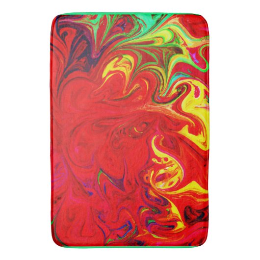 Energetische kleur burst patroon badmat (Voorkant Verticaal)