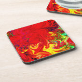 Energetische kleur burst patroon bier onderzetter (Linkerzijde)