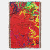 Energetische kleur burst patroon deken (Voorkant Verticaal)