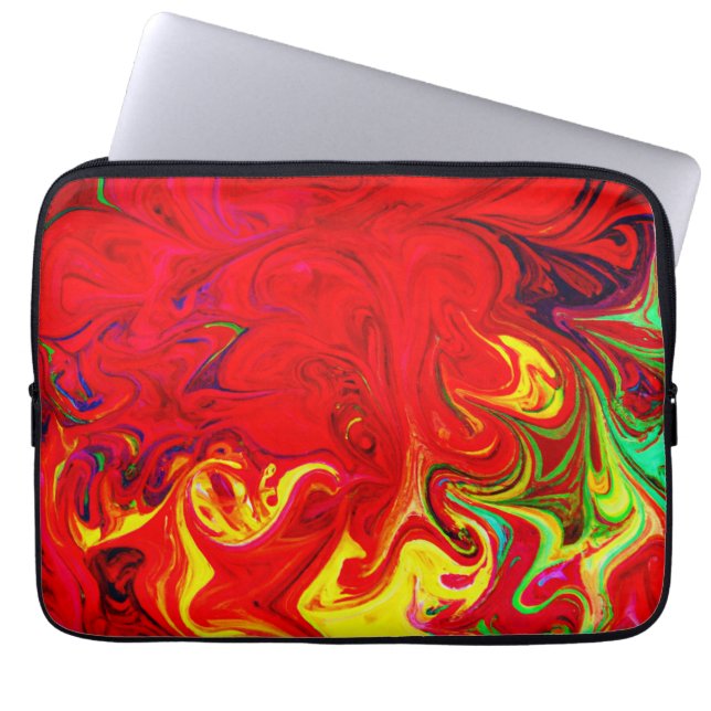 Energetische kleur burst patroon laptop sleeve (Voorkant)
