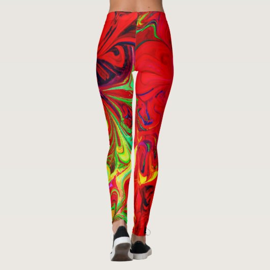 Energetische kleur burst patroon leggings (Achterkant)