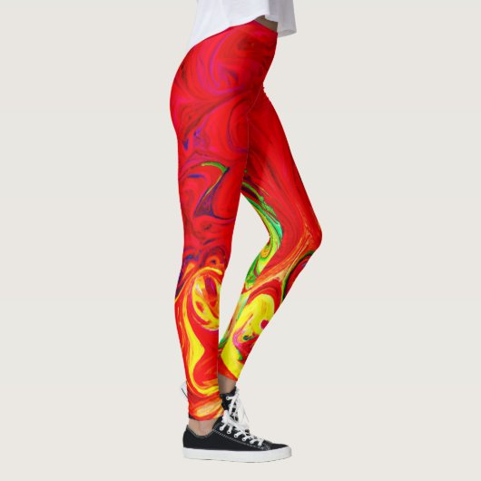 Energetische kleur burst patroon leggings (Rechts)