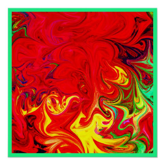 Energetische kleur burst patroon perfect poster (Voorkant)