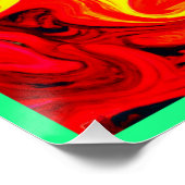 Energetische kleur burst patroon perfect poster (Hoek)