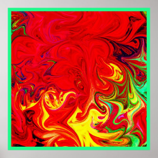 Energetische kleur burst patroon poster (Voorkant)