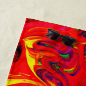 Energetische kleur burst patroon strandlaken (In situ)