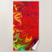 Energetische kleur burst patroon strandlaken (Voorkant)