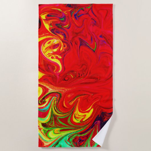 Energetische kleur burst patroon strandlaken (Voorkant)