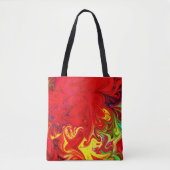 Energetische kleur burst patroon tote bag (Voorkant)