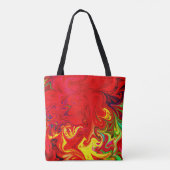 Energetische kleur burst patroon tote bag (Achterkant)