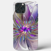 Energetische kleurige Abstracte kunstbloemen Initi Case-Mate iPhone Case (Achterkant)
