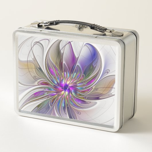 Energetische, kleurrijke Abstracte fractale kunstb (Achterkant)