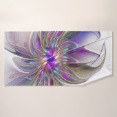 Energetische, kleurrijke Abstracte fractale kunstb Badhanddoek (Badhanddoek)