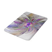 Energetische, kleurrijke Abstracte fractale kunstb Badmat (Gekanteld)