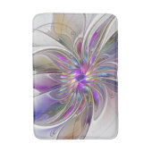 Energetische, kleurrijke Abstracte fractale kunstb Badmat (Voorkant Verticaal)