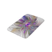 Energetische, kleurrijke Abstracte fractale kunstb Badmat (Gekanteld)