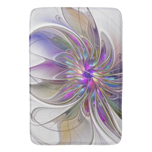 Energetische, kleurrijke Abstracte fractale kunstb Badmat (Voorkant Verticaal)