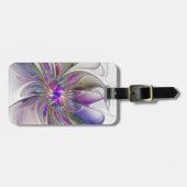 Energetische, kleurrijke Abstracte fractale kunstb Bagagelabel (Voorkant horizontaal)