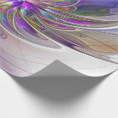 Energetische, kleurrijke Abstracte fractale kunstb Cadeaupapier (Hoek)