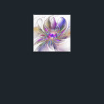 Energetische, kleurrijke Abstracte fractale kunstb Canvas Afdruk<br><div class="desc">Een veelkleurige krachtige fantasiebloem, unieke bloemige fractale kunst. Ontwerp voor uw canvasprint en meer.</div>
