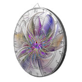 Energetische, kleurrijke Abstracte fractale kunstb Dartbord (Voorkant Rechts)