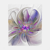 Energetische, kleurrijke Abstracte fractale kunstb Fleece Deken (Voorkant)