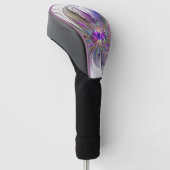 Energetische, kleurrijke Abstracte fractale kunstb Golfheadcover (Schuin)