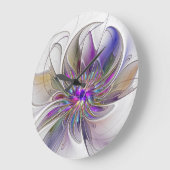 Energetische, kleurrijke Abstracte fractale kunstb Grote Klok (Hoek)
