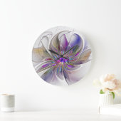 Energetische, kleurrijke Abstracte fractale kunstb Grote Klok (Huis)