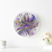 Energetische, kleurrijke Abstracte fractale kunstb Grote Klok (Huis)