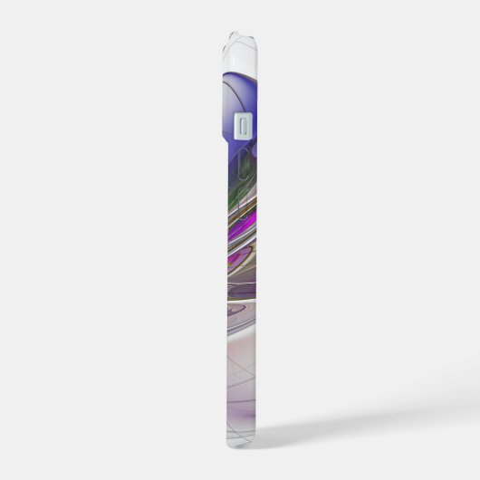 Energetische, kleurrijke Abstracte fractale kunstb iPhone 15 Case (Linkerkant)
