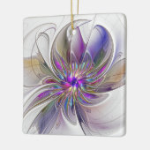 Energetische, kleurrijke Abstracte fractale kunstb Keramisch Ornament (Links)