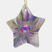 Energetische, kleurrijke Abstracte fractale kunstb Keramisch Ornament (Links)