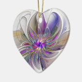 Energetische, kleurrijke Abstracte fractale kunstb Keramisch Ornament (Links)