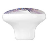 Energetische, kleurrijke Abstracte fractale kunstb Keramische Knop (Zijkant)