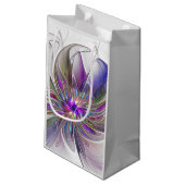 Energetische, kleurrijke Abstracte fractale kunstb Klein Cadeauzakje (Achterkant Gekanteld)