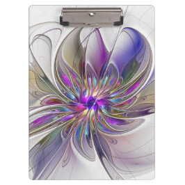 Energetische, kleurrijke Abstracte fractale kunstb Klembord