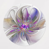 Energetische, kleurrijke Abstracte fractale kunstb Labels (Design 2)