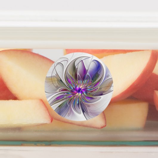 Energetische, kleurrijke Abstracte fractale kunstb Labels (Aangebracht)