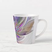 Energetische, kleurrijke Abstracte fractale kunstb Latte Mok (Rechts)