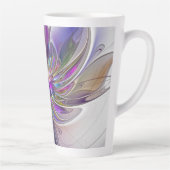 Energetische, kleurrijke Abstracte fractale kunstb Latte Mok (Rechts)