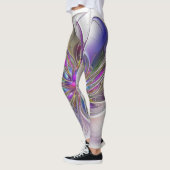 Energetische, kleurrijke Abstracte fractale kunstb Leggings (Links)