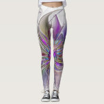 Energetische, kleurrijke Abstracte fractale kunstb Leggings<br><div class="desc">Een veelkleurige,  krachtige fantasiebloem,  unieke bloemenfractal art. Design voor uw leggings en meer.</div>
