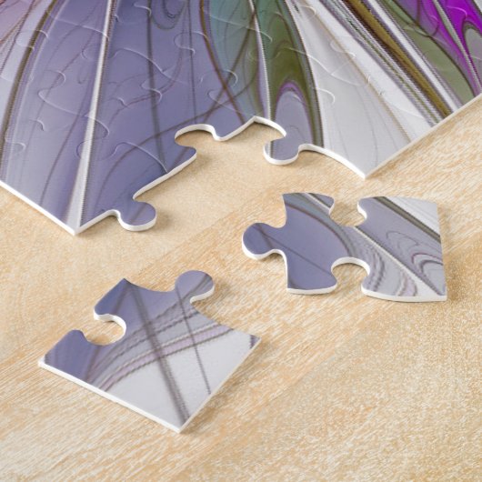 Energetische, kleurrijke Abstracte fractale kunstb Legpuzzel (Zijkant)