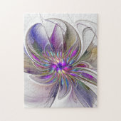 Energetische, kleurrijke Abstracte fractale kunstb Legpuzzel (Verticaal)