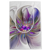 Energetische, kleurrijke Abstracte fractale kunstb Medium Cadeauzakje (Voorkant)